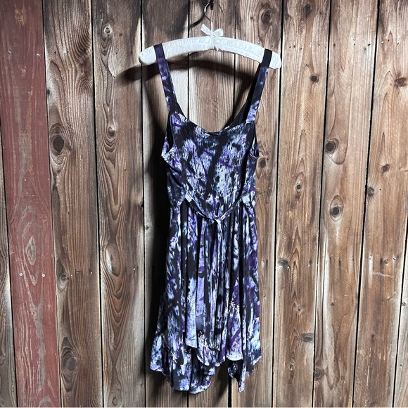 My Favorite Dress Shop Tie Dye Lace Up Asymmetrical Handkerchief Hem One Sz - Picture 6 of 11